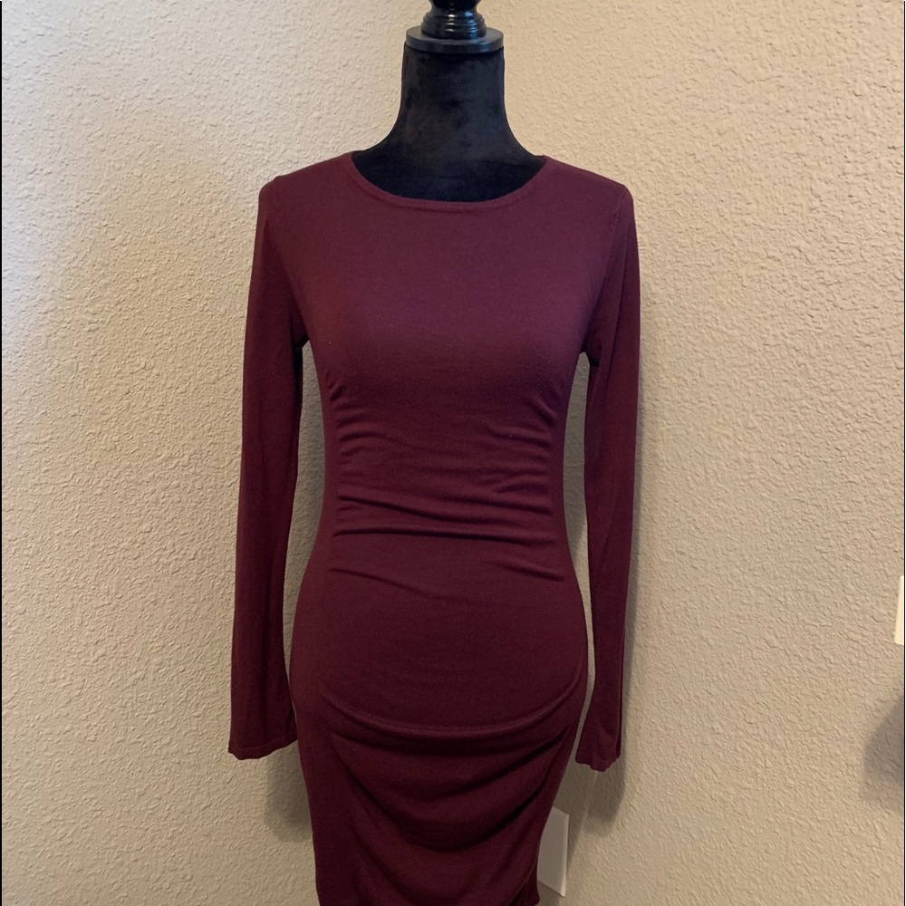 Express ruched bodycon dress